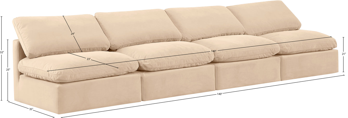 luxus beige velvet modular sofa s4