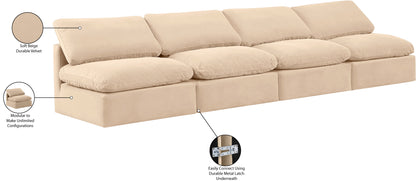 Luxus Beige Velvet Modular Sofa S4