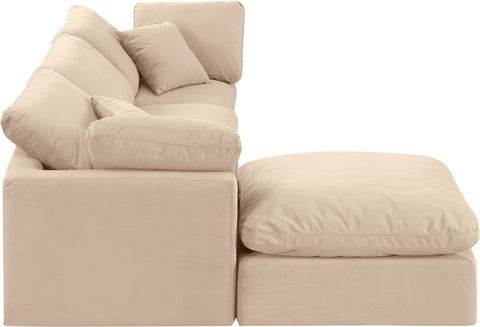 Luxus Beige Velvet Modular Sectional Sec4A