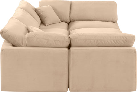 Luxus Beige Velvet Modular Sectional Sec6C