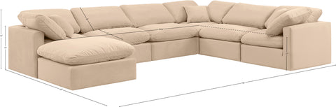 Luxus Beige Velvet Modular Sectional Sec7A
