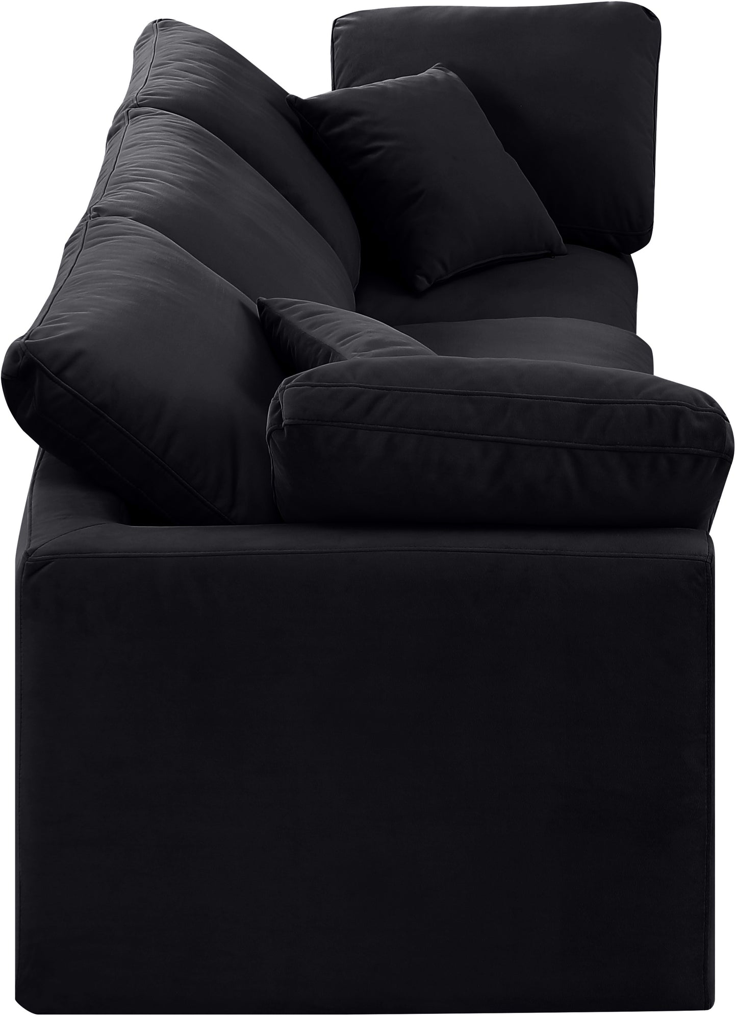 luxus black velvet modular sofa s105