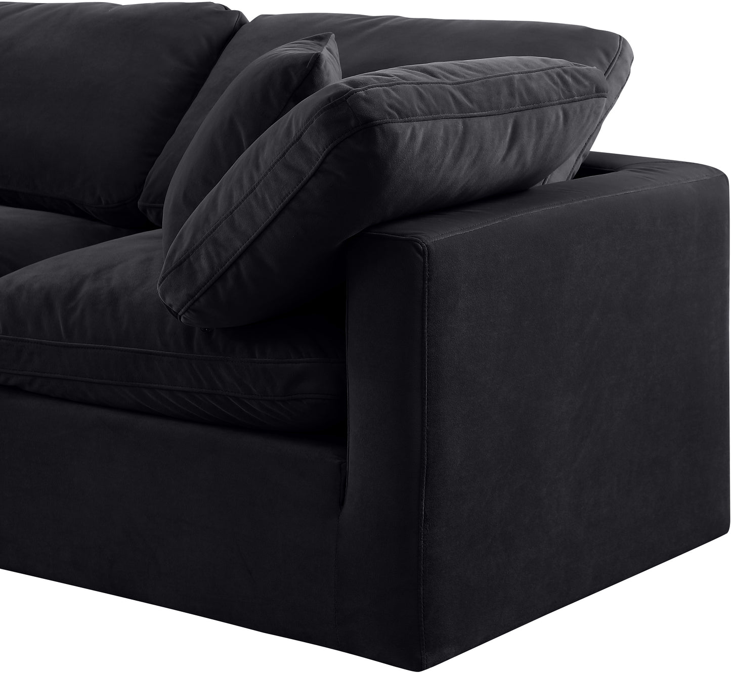 luxus black velvet modular sofa s105