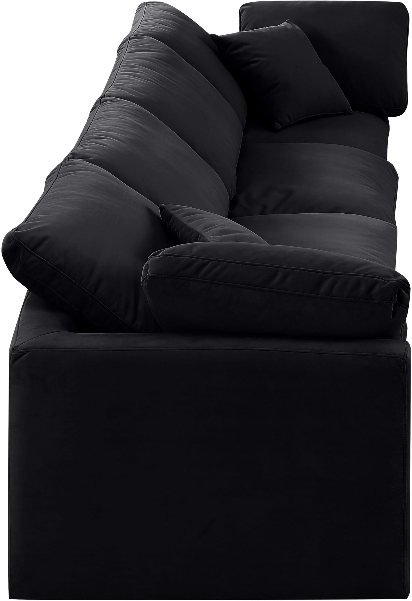 luxus black velvet modular sofa s140