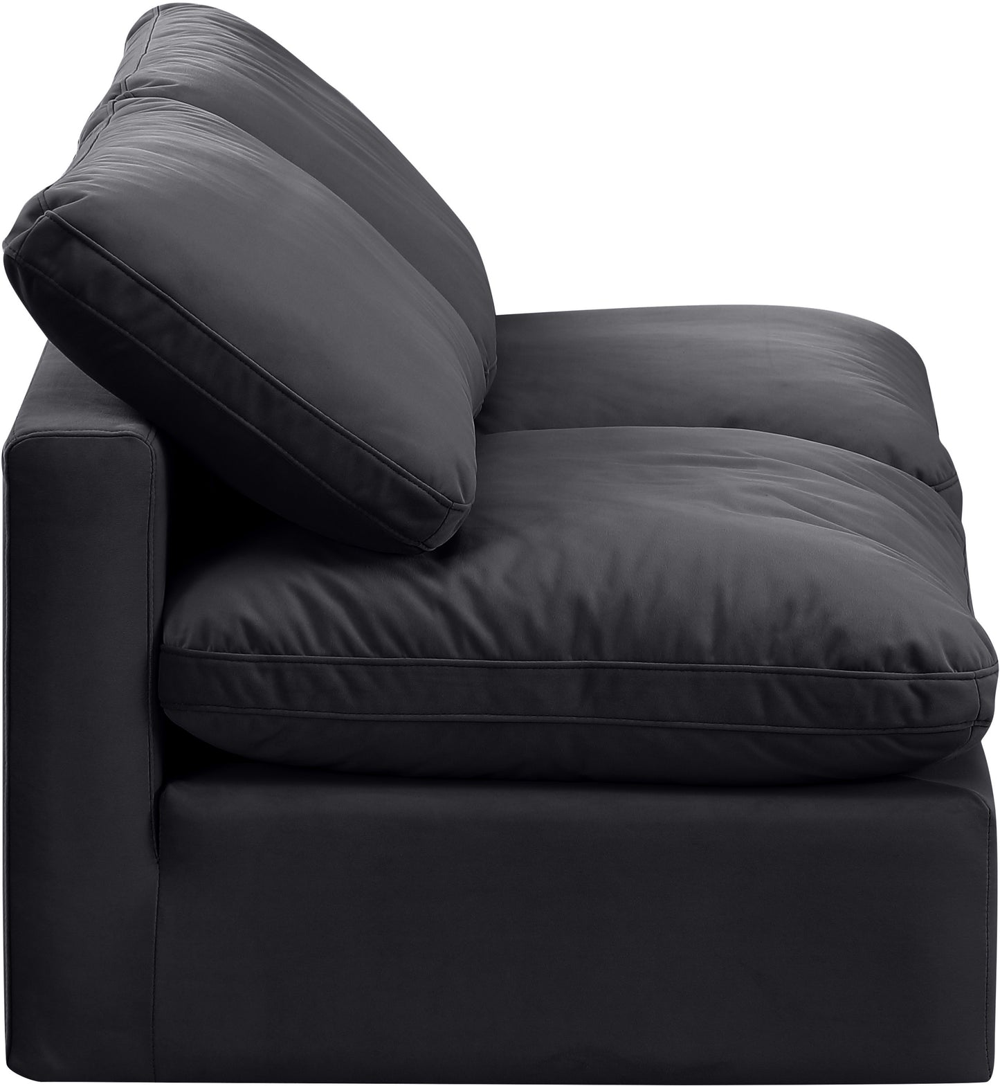 luxus black velvet modular sofa s2