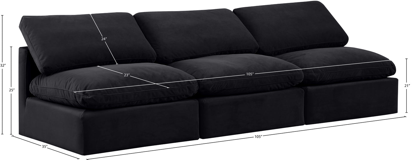 luxus black velvet modular sofa s3