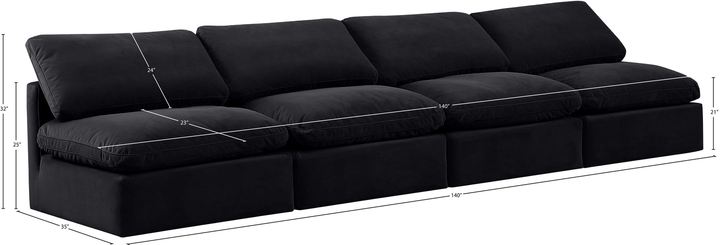 luxus black velvet modular sofa s4