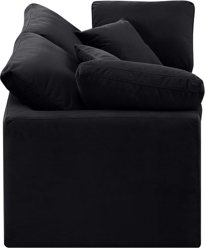 Luxus Black Velvet Modular Sofa S70