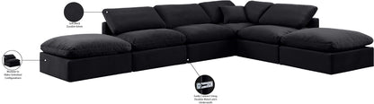 Luxus Black Velvet Modular Sectional Sec6E