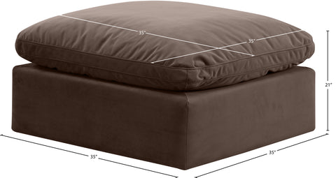 Luxus Brown Velvet Ottoman Ott