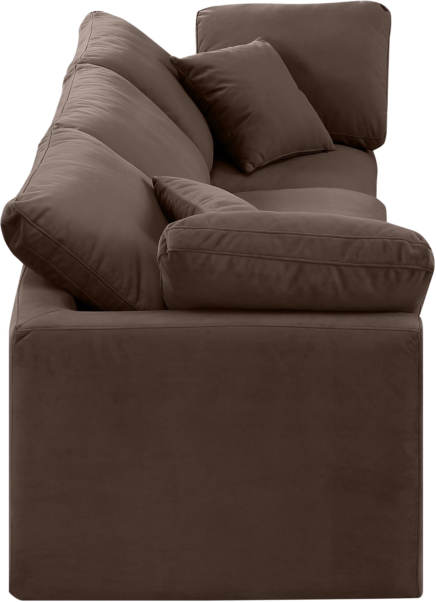 luxus brown velvet modular sofa s105