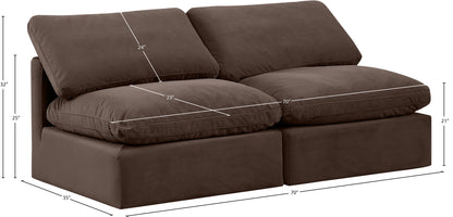 Luxus Brown Velvet Modular Sofa S2