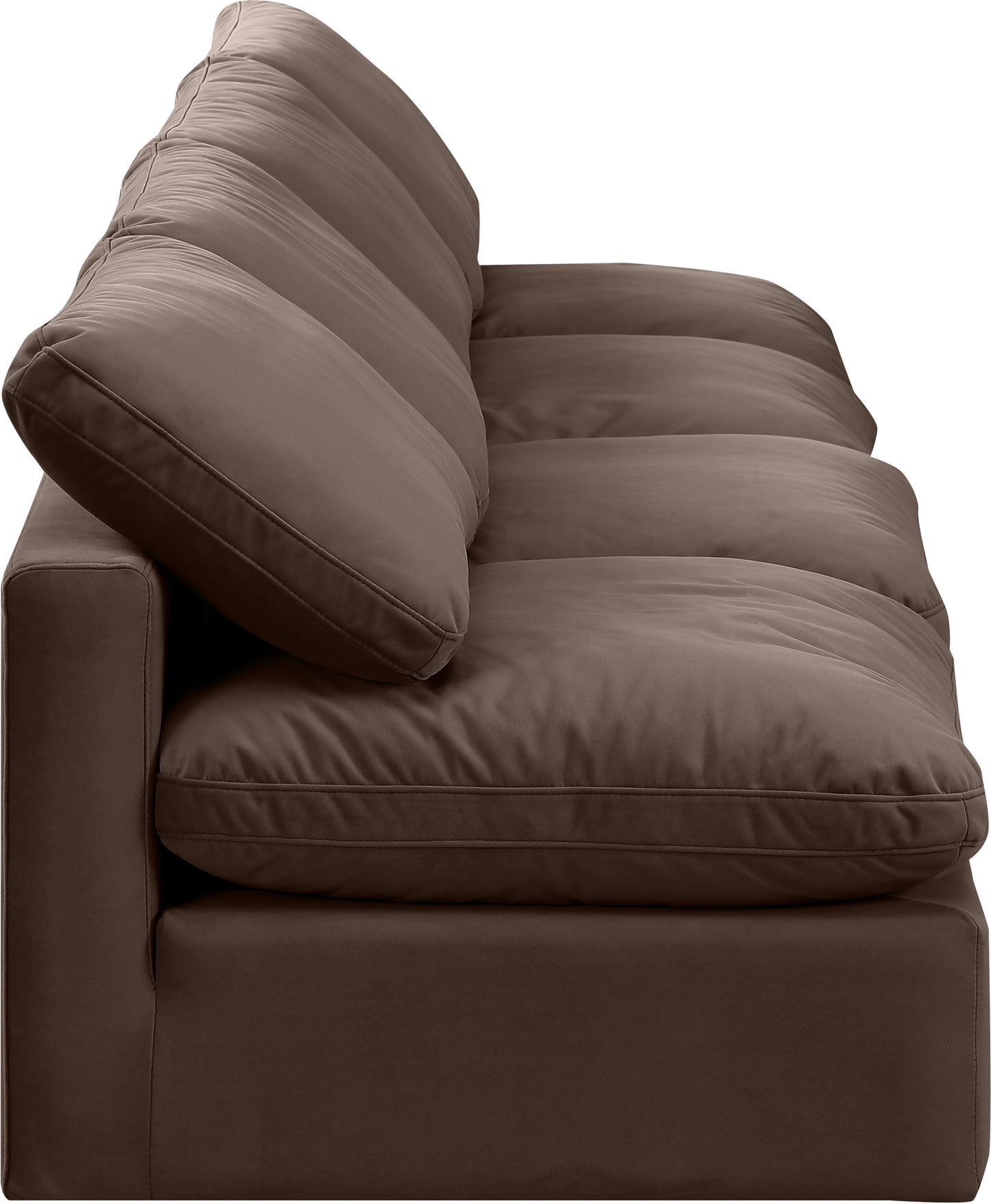 luxus brown velvet modular sofa s4