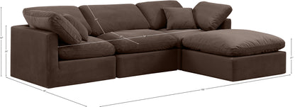 Luxus Brown Velvet Modular Sectional Sec4A