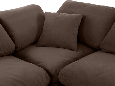 Luxus Brown Velvet Modular Sectional Sec6A
