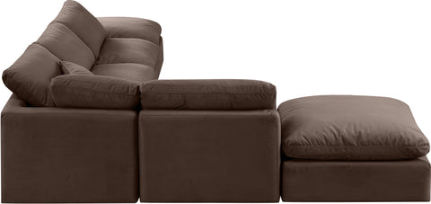 Luxus Brown Velvet Modular Sectional Sec6E