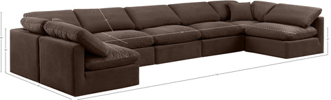 Luxus Brown Velvet Modular Sectional Sec7B