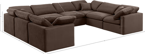Luxus Brown Velvet Modular Sectional Sec8A