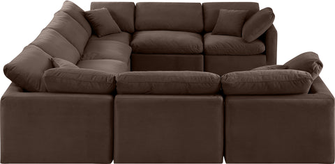 Luxus Brown Velvet Modular Sectional Sec8A