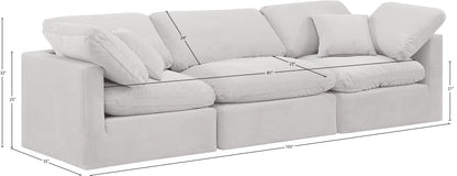 Luxus Cream Velvet Modular Sofa S105