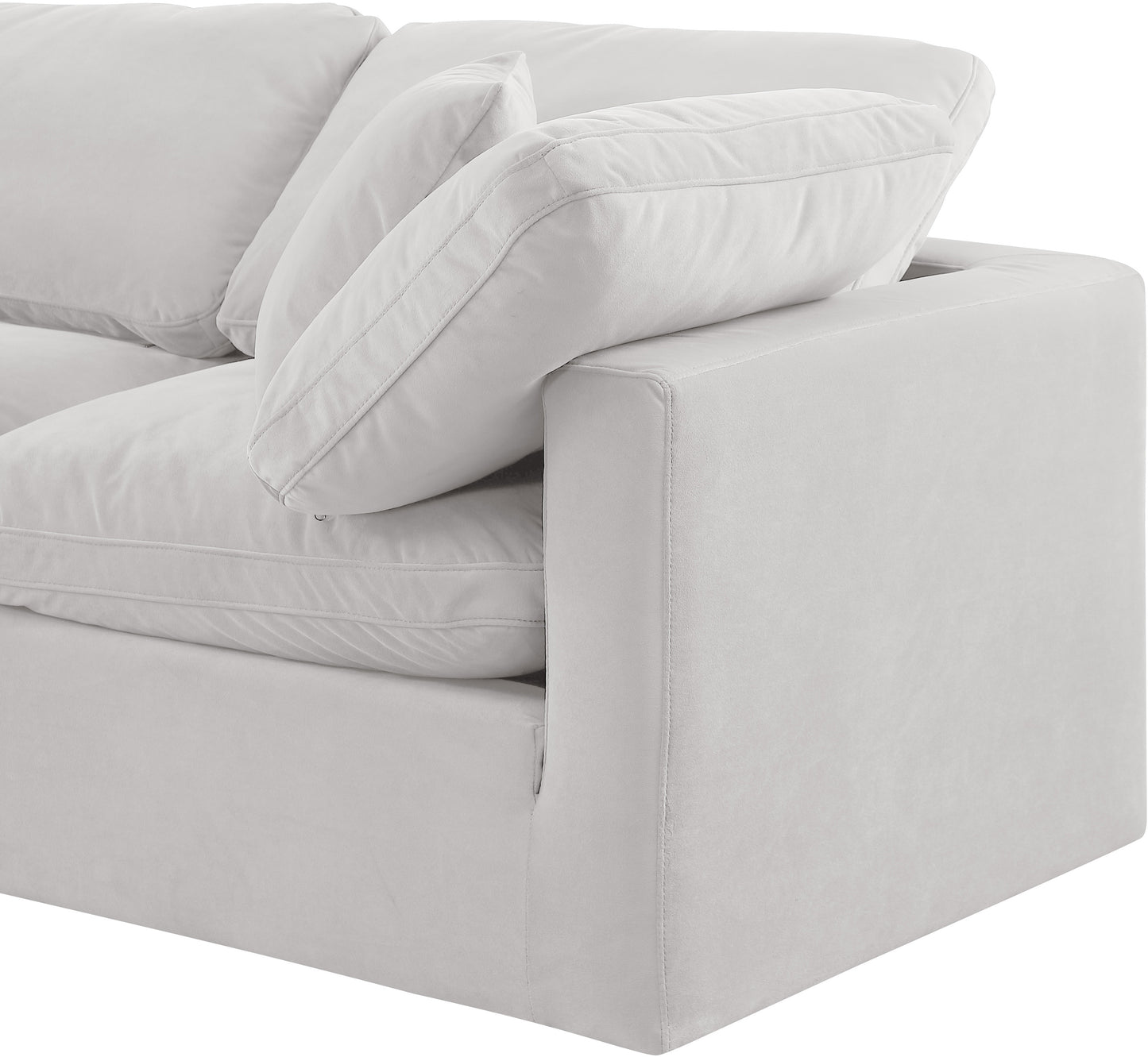 luxus cream velvet modular sofa s105