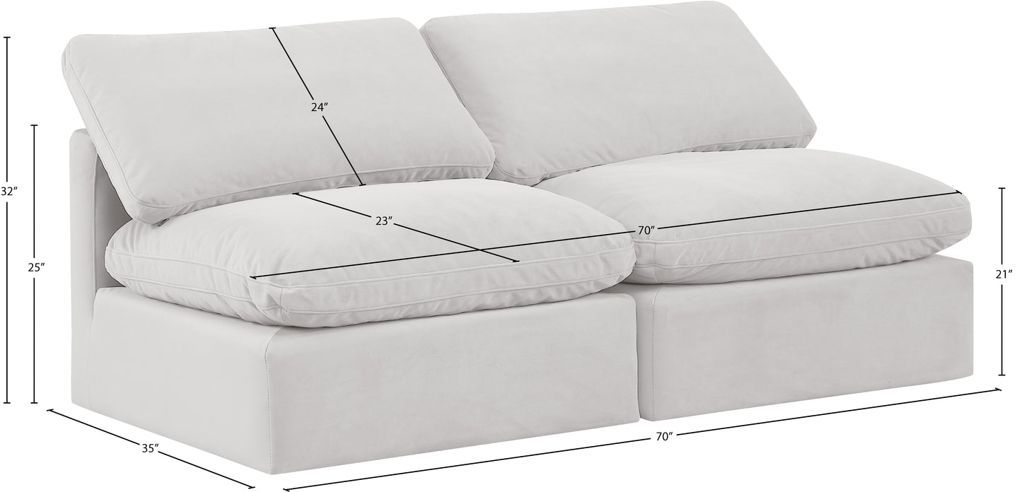 luxus cream velvet modular sofa s2