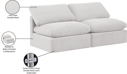 Luxus Cream Velvet Modular Sofa S2