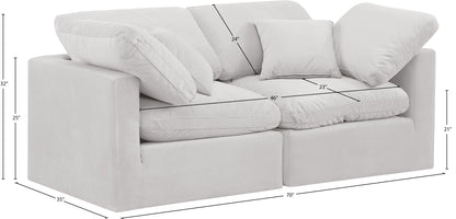 Luxus Cream Velvet Modular Sofa S70