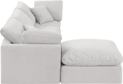 Luxus Cream Velvet Modular Sectional Sec4A