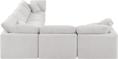 Luxus Cream Velvet Modular Sectional Sec6A