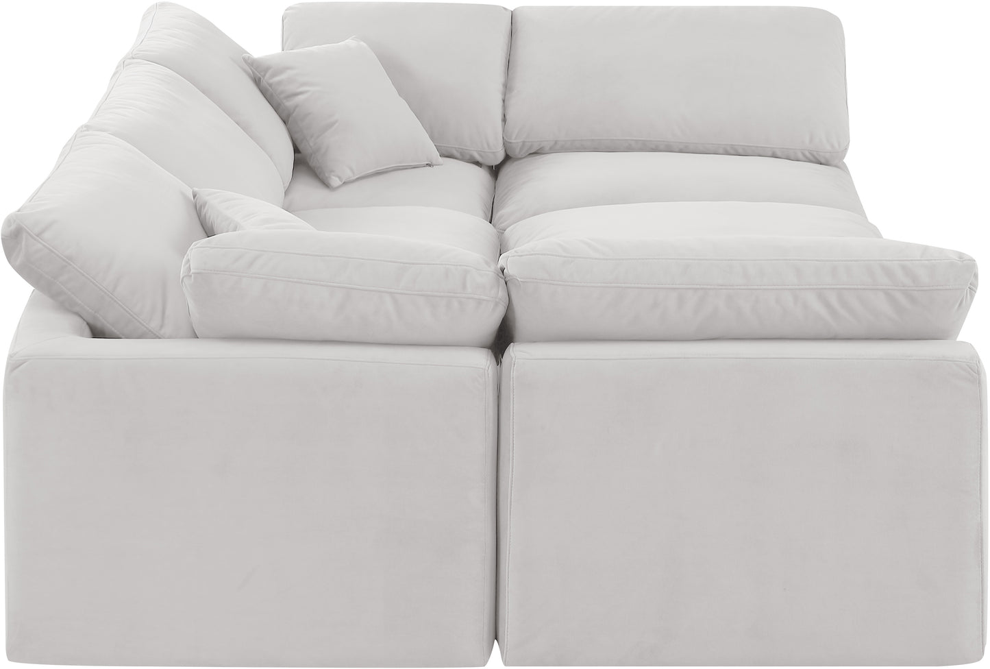 luxus cream velvet modular sectional sec6c