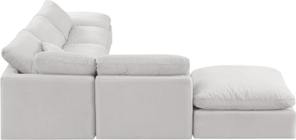 Luxus Cream Velvet Modular Sectional Sec6E