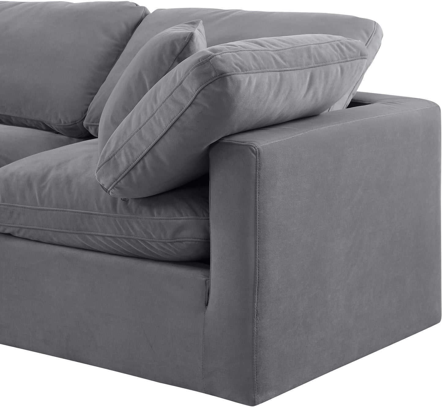 luxus grey velvet modular sofa s105