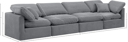 Luxus Grey Velvet Modular Sofa S140