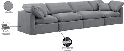 Luxus Grey Velvet Modular Sofa S140