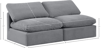 Luxus Grey Velvet Modular Sofa S2