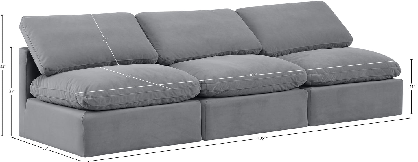 luxus grey velvet modular sofa s3