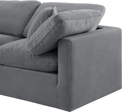 Luxus Grey Velvet Modular Sectional Sec4B