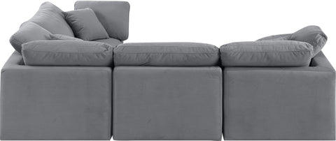 Luxus Grey Velvet Modular Sectional Sec4C