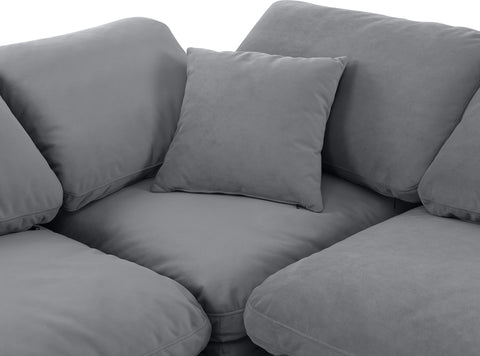Luxus Grey Velvet Modular Sectional Sec5C