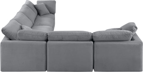 Luxus Grey Velvet Modular Sectional Sec6A