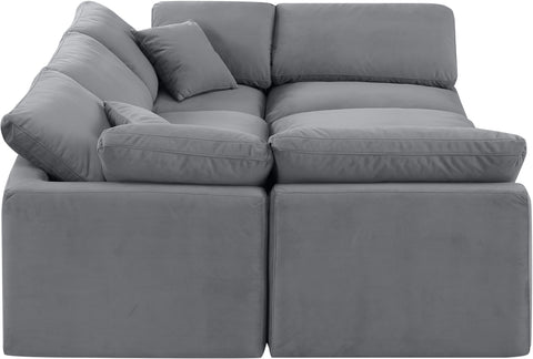 Luxus Grey Velvet Modular Sectional Sec6C
