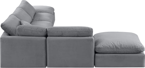 Luxus Grey Velvet Modular Sectional Sec6E