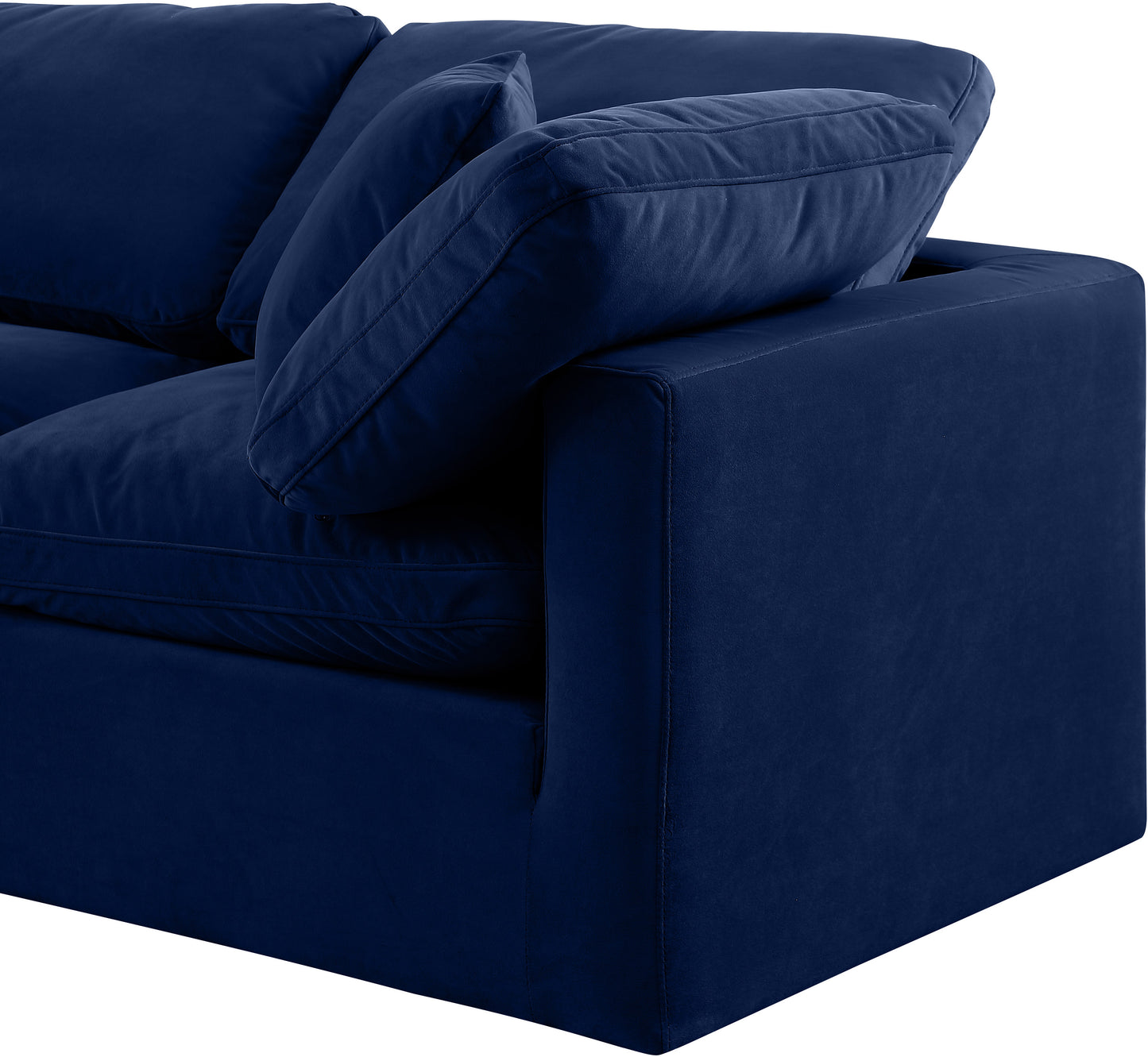 luxus navy velvet modular sofa s105