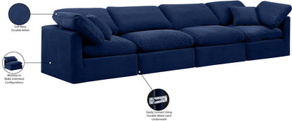 Luxus Navy Velvet Modular Sofa S140