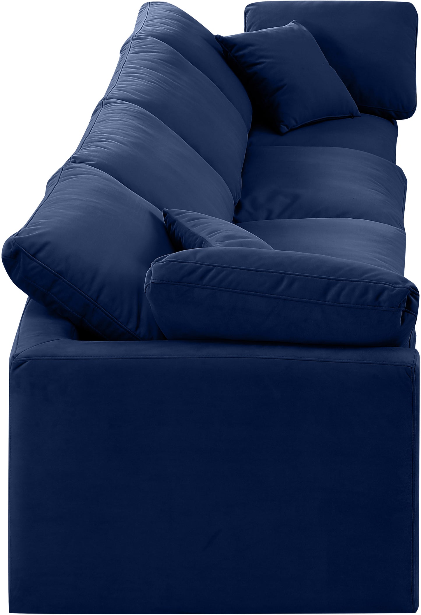 luxus navy velvet modular sofa s140