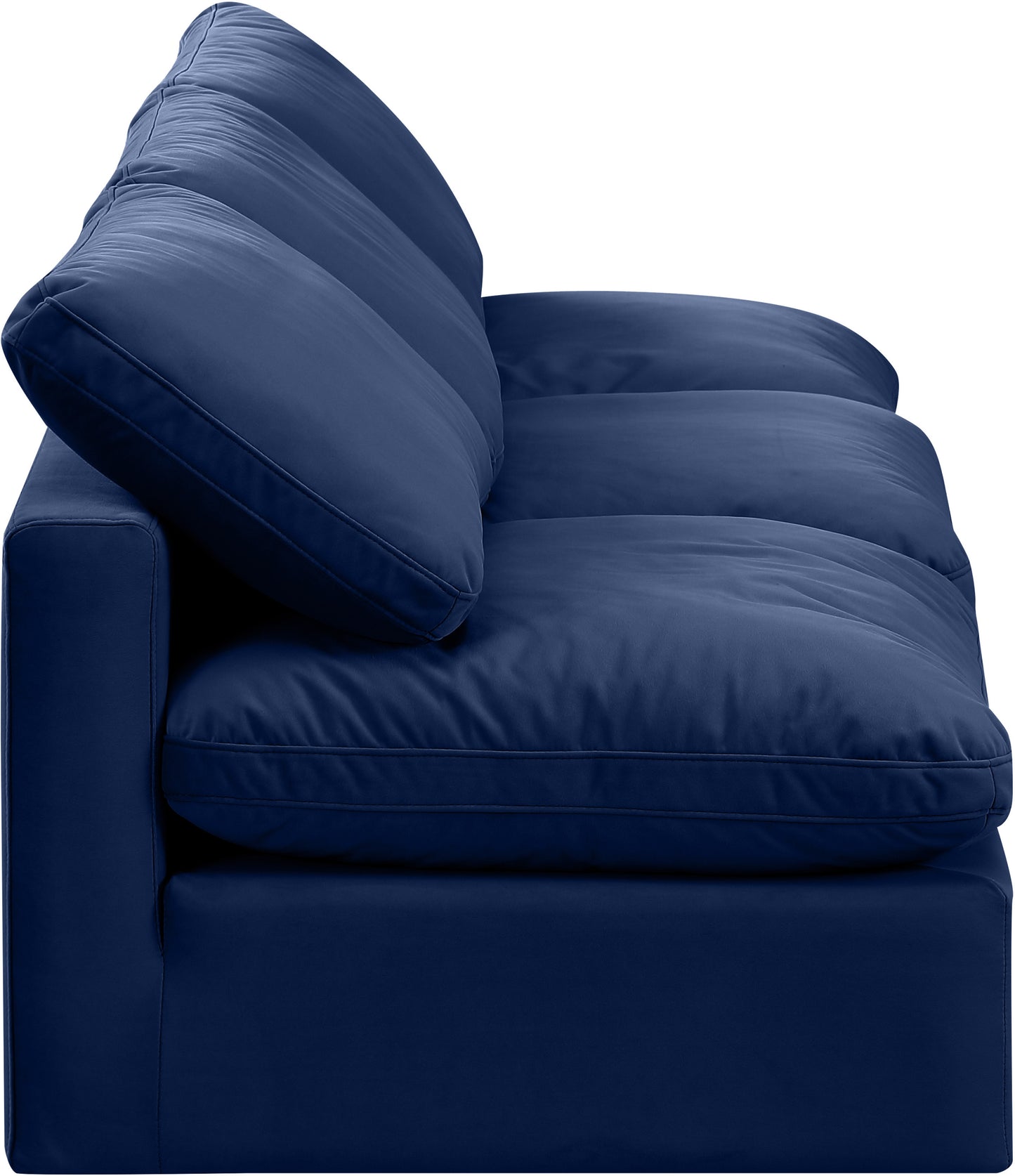 luxus navy velvet modular sofa s3