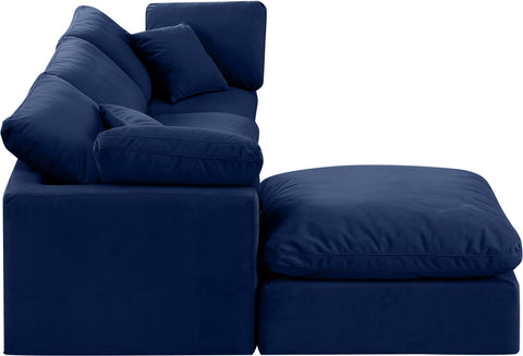 Luxus Navy Velvet Modular Sectional Sec4A