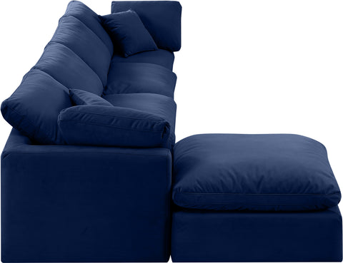 Luxus Navy Velvet Modular Sectional Sec5A