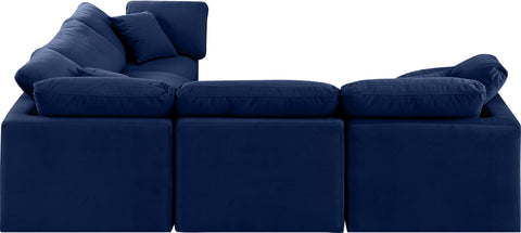 Luxus Navy Velvet Modular Sectional Sec5C